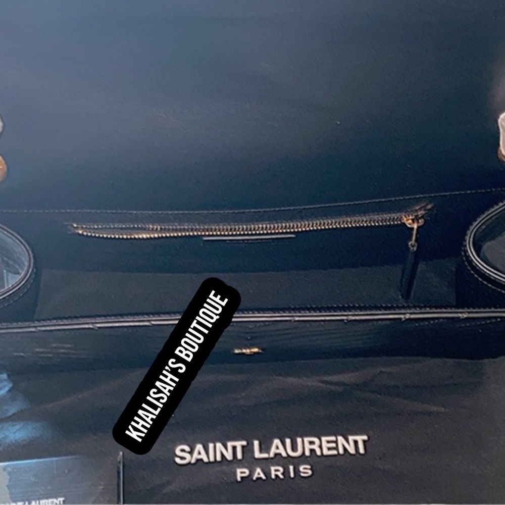 NEW & Extremely Rare!! YSL SAINT LAURENT ENVELOPE LAMBSKIN SMOOTH LEATHER LARGE! - Picture 9 of 16